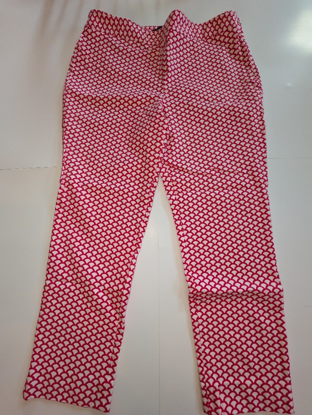 Talbots Pink And White Chatham Ankle Pants, Size 14P